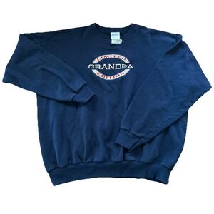 Vintage Santee Men's XL Blue "Limited Edition Grandpa" Pullover Sweatshirt‎ 90s